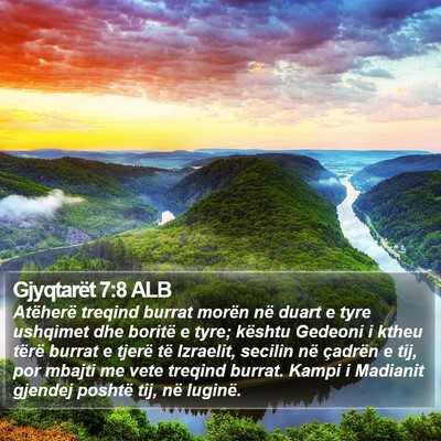 Gjyqtarët 7:8 ALB Bible Verse Image