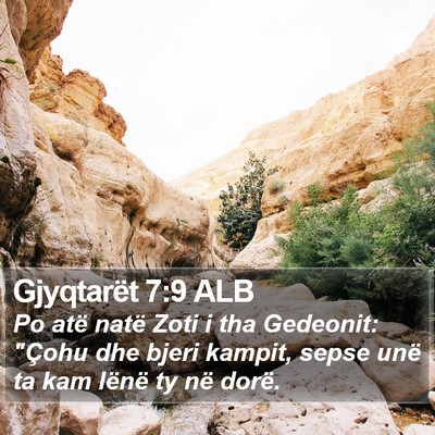 Gjyqtarët 7:9 ALB Bible Verse Image