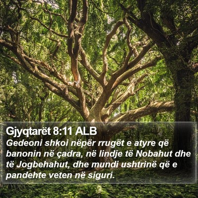 Gjyqtarët 8:11 ALB Bible Verse Image