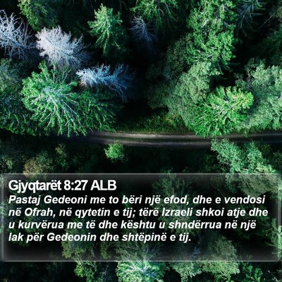 Gjyqtarët 8:27 ALB Bible Verse Image