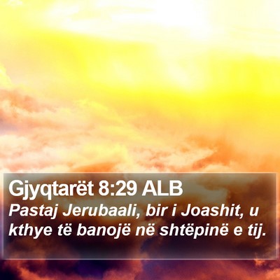 Gjyqtarët 8:29 ALB Bible Verse Image