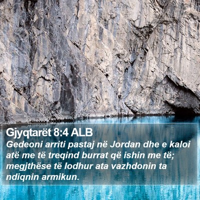 Gjyqtarët 8:4 ALB Bible Verse Image