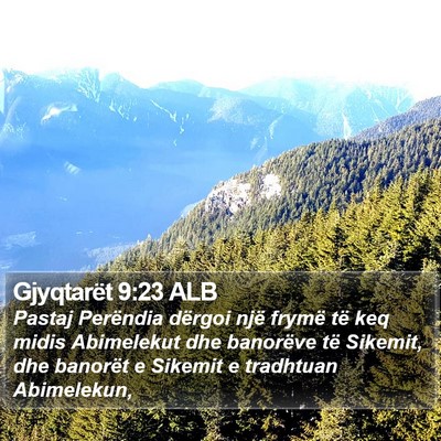 Gjyqtarët 9:23 ALB Bible Verse Image