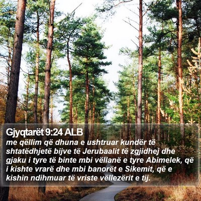 Gjyqtarët 9:24 ALB Bible Verse Image