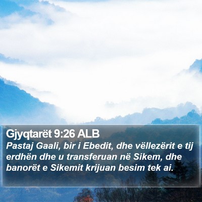 Gjyqtarët 9:26 ALB Bible Verse Image