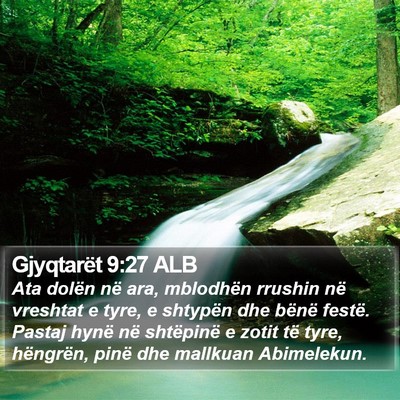 Gjyqtarët 9:27 ALB Bible Verse Image