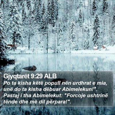 Gjyqtarët 9:29 ALB Bible Verse Image