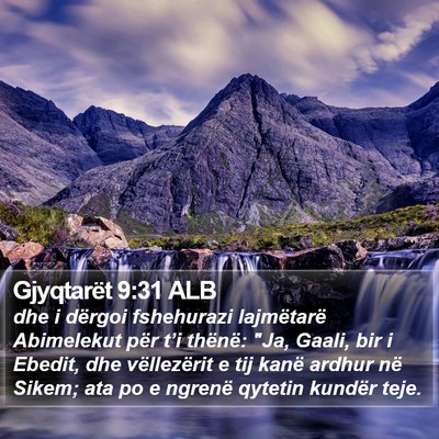 Gjyqtarët 9:31 ALB Bible Verse Image