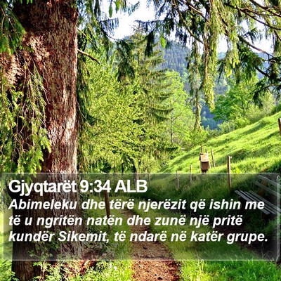 Gjyqtarët 9:34 ALB Bible Verse Image