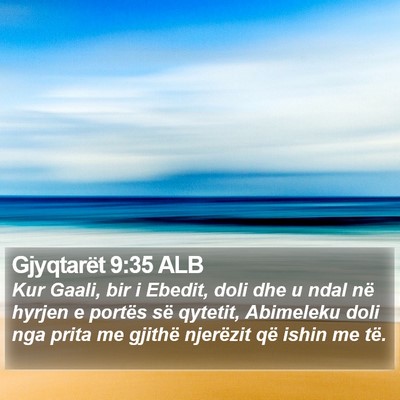 Gjyqtarët 9:35 ALB Bible Verse Image