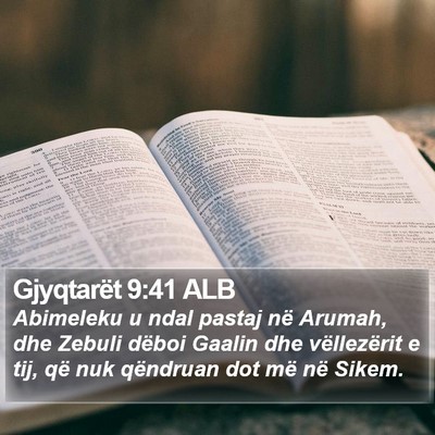 Gjyqtarët 9:41 ALB Bible Verse Image