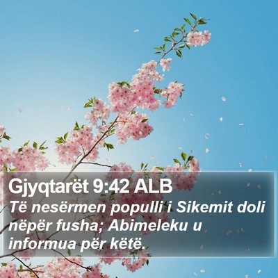 Gjyqtarët 9:42 ALB Bible Verse Image