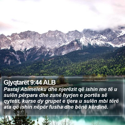 Gjyqtarët 9:44 ALB Bible Verse Image