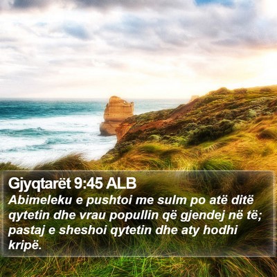 Gjyqtarët 9:45 ALB Bible Verse Image