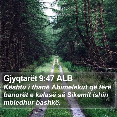 Gjyqtarët 9:47 ALB Bible Verse Image