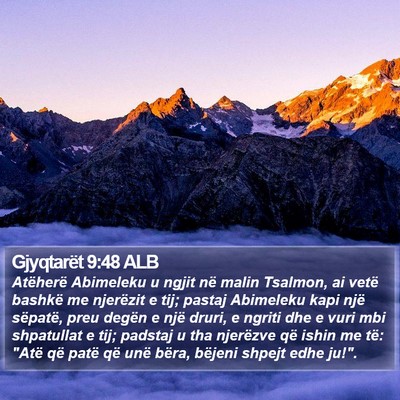 Gjyqtarët 9:48 ALB Bible Verse Image