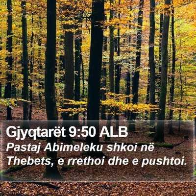 Gjyqtarët 9:50 ALB Bible Verse Image