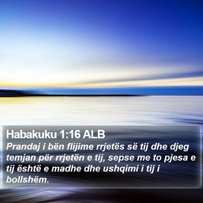 Habakuku 1:16 ALB Bible Verse Image