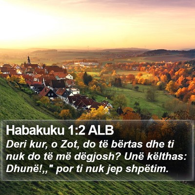 Habakuku 1:2 ALB Bible Verse Image
