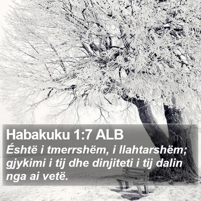 Habakuku 1:7 ALB Bible Verse Image