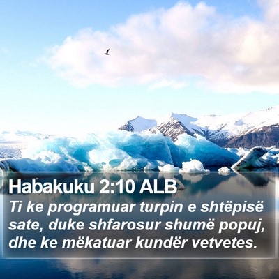 Habakuku 2:10 ALB Bible Verse Image