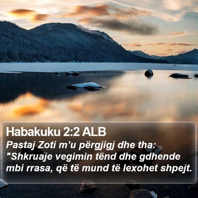 Habakuku 2:2 ALB Bible Verse Image
