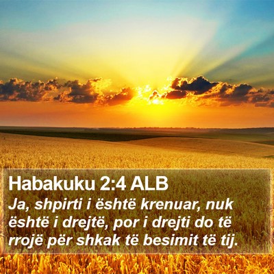 Habakuku 2:4 ALB Bible Verse Image