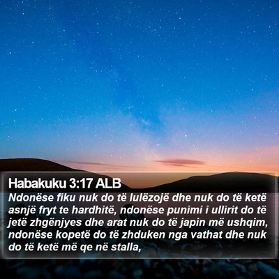 Habakuku 3:17 ALB Bible Verse Image