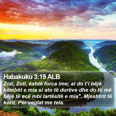 Habakuku 3:19 ALB Bible Verse Image