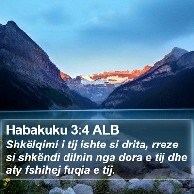 Habakuku 3:4 ALB Bible Verse Image