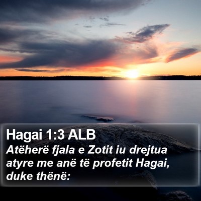 Hagai 1:3 ALB Bible Verse Image