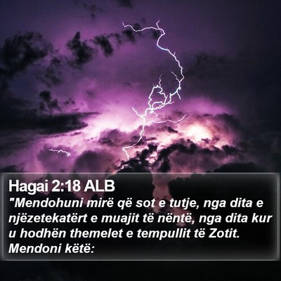 Hagai 2:18 ALB Bible Verse Image