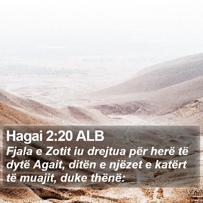 Hagai 2:20 ALB Bible Verse Image