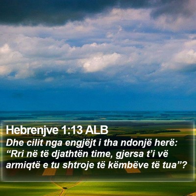 Hebrenjve 1:13 ALB Bible Verse Image
