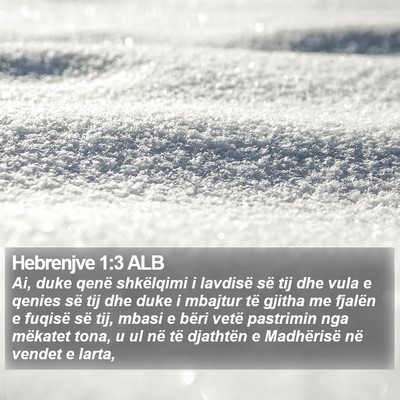 Hebrenjve 1:3 ALB Bible Verse Image