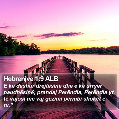 Hebrenjve 1:9 ALB Bible Verse Image