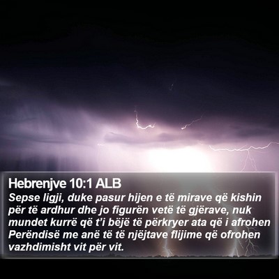 Hebrenjve 10:1 ALB Bible Verse Image