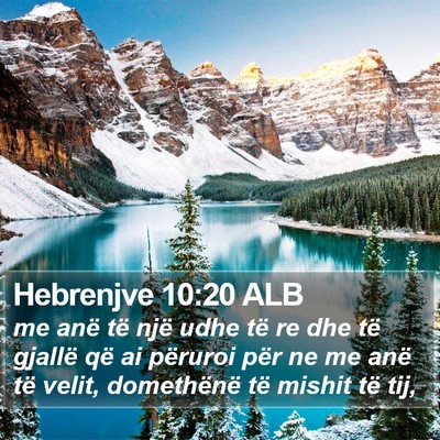 Hebrenjve 10:20 ALB Bible Verse Image