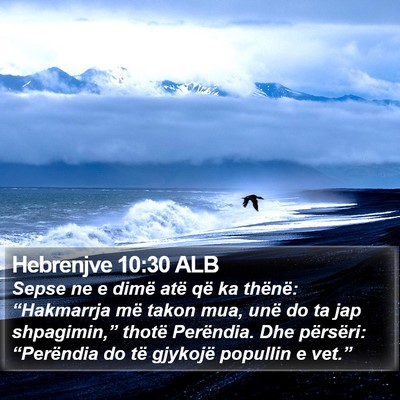 Hebrenjve 10:30 ALB Bible Verse Image