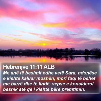 Hebrenjve 11:11 ALB Bible Verse Image