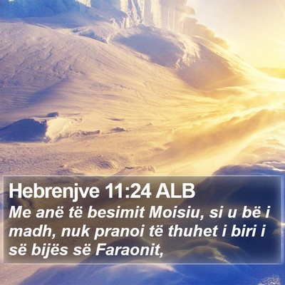 Hebrenjve 11:24 ALB Bible Verse Image