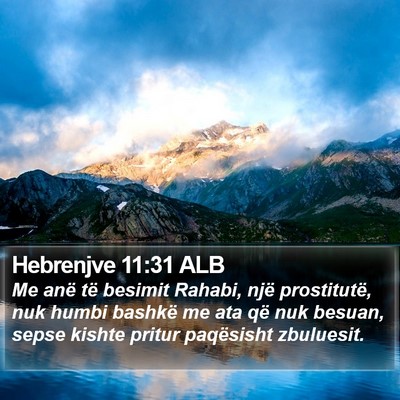 Hebrenjve 11:31 ALB Bible Verse Image