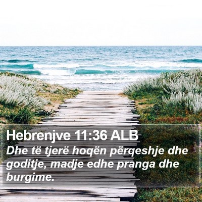 Hebrenjve 11:36 ALB Bible Verse Image
