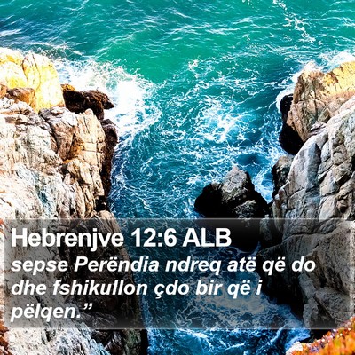 Hebrenjve 12:6 ALB Bible Verse Image