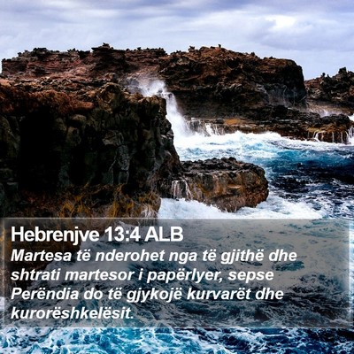 Hebrenjve 13:4 ALB Bible Verse Image