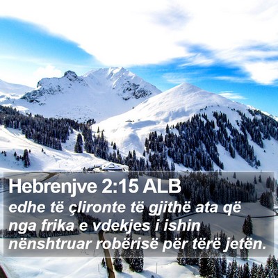 Hebrenjve 2:15 ALB Bible Verse Image
