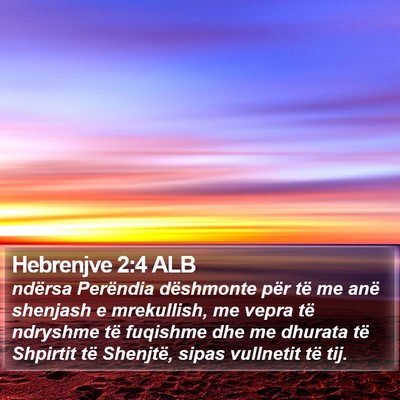 Hebrenjve 2:4 ALB Bible Verse Image