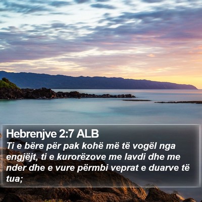 Hebrenjve 2:7 ALB Bible Verse Image