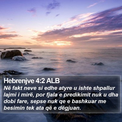 Hebrenjve 4:2 ALB Bible Verse Image
