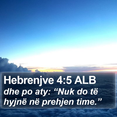 Hebrenjve 4:5 ALB Bible Verse Image